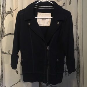 Abercrombie & Fitch navy blue moto jacket